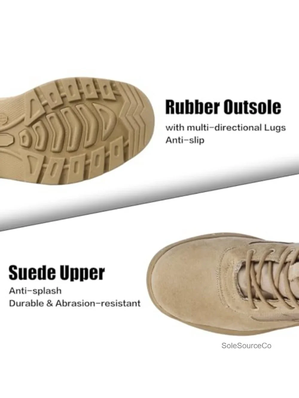 Tactical Military Boots 8in Side Zipper Leather Nylon Men Ankle Support